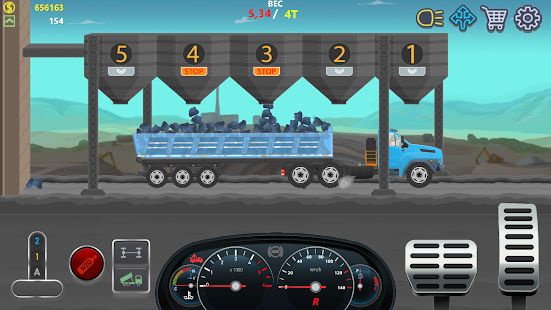 Скачать взломанную Дальнобойщики 2D грузовик симулятор версия 3.2.18 apk на Андроид - Много монет