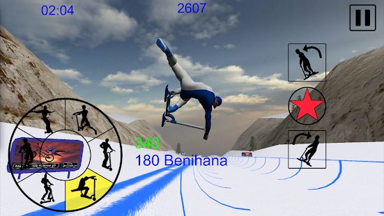 Скачать взломанную Snowscooter Freestyle Mountain версия 1.09 apk на Андроид - Открытые уровни