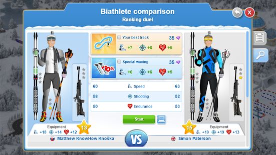 Скачать взломанную Biathlon Mania версия 10.9 apk на Андроид - Бесконечные деньги