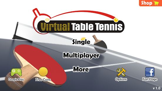 Скачать взломанную Virtual Table Tennis версия 2.1.18 apk на Андроид - Много монет
