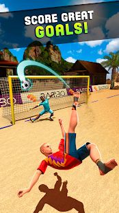 Скачать взломанную Shoot Цель Пляжный футбол версия 1.3.8 apk на Андроид - Открытые уровни