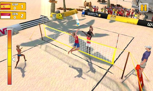 Скачать взломанную Пляжный волейбол 3D версия 1.0.4 apk на Андроид - Много монет