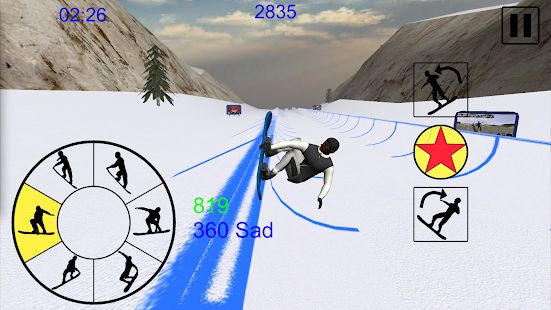 Скачать взломанную Snowboard Freestyle Mountain версия 1.09 apk на Андроид - Открытые уровни