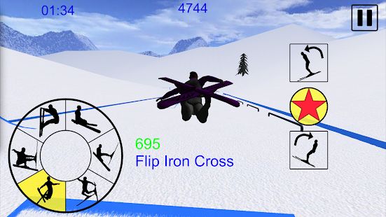Скачать взломанную Ski Freestyle Mountain версия 1.09 apk на Андроид - Много монет