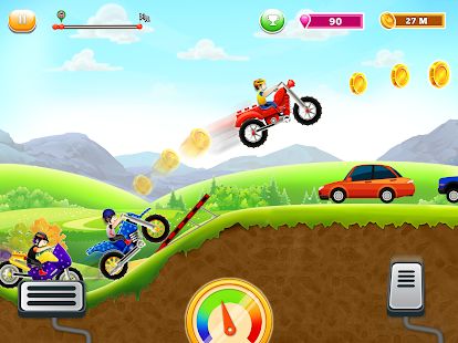 Скачать Дети велосипед Hill гонки: Свободный Мотоцикл игры версия 0.5 apk на Андроид - Без Рекламы