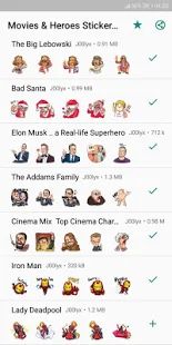 Скачать Movie and Comics Stickers - WAStickerApps версия 2.0 apk на Андроид - Встроенный кеш