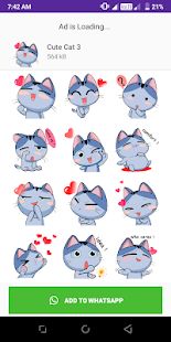Скачать WAStickerApps Cute Cat Stickers версия 1.4 apk на Андроид - Разблокированная