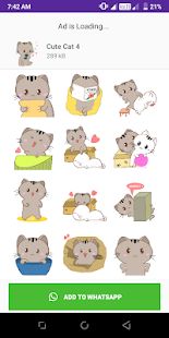 Скачать WAStickerApps Cute Cat Stickers версия 1.4 apk на Андроид - Разблокированная