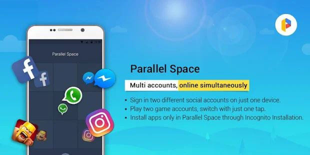 Скачать Parallel Space Lite－Dual App версия 4.0.9035 apk на Андроид - Разблокированная