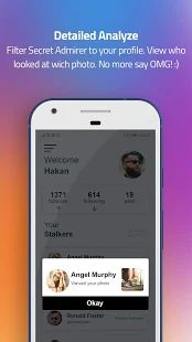 Скачать InMyStalker - Кто смотрел мой профиль Instagram версия 1.0 apk на Андроид - Встроенный кеш
