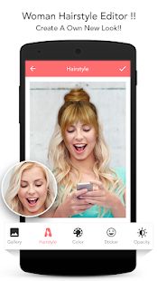 Скачать Woman hairstyle photoeditor версия 1.15 apk на Андроид - Без кеша